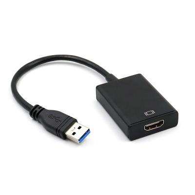 China High Speed ​​Data Sync USB3.0 TO HDMI Adapter USB3.0 A MALE TO HDMI Adapter Female Converter Sound Support for sale