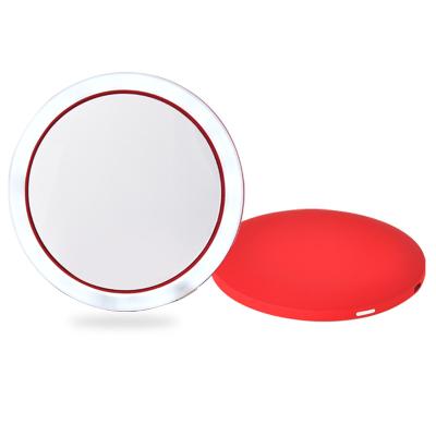 China Wholesale Mini Convenient Fashion LED Lighted Mirror Travel Pocket Makeup Cosmetic Mirror for sale