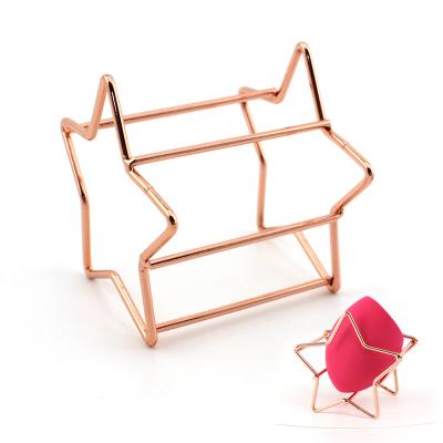 China Storage Drying Rack Rack Star Shape Sponge Rack Mounted Gold Wire Beauty Egg Makeup Powder Blast Storage Drying Rack Rack for sale