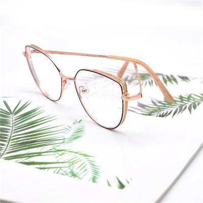 China For Reading Glasses China Lentes De Sol Slim Oversized Metal Reading Glasses Frames Optical Glasses Eyewear Spectacle Frames for sale