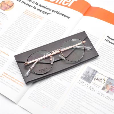 China 2021 Fashion Titanium Men Women Optical Frame Full Circle Round Optical Frames Glass Eyeglasses Frames for sale