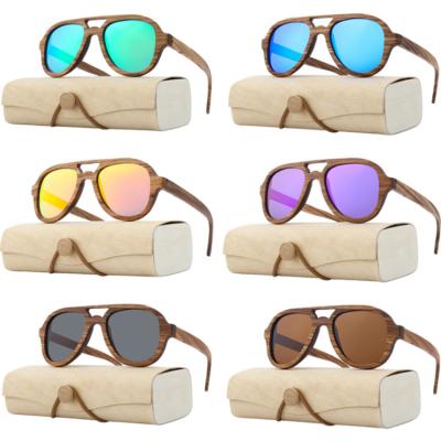 China Fashion Sunglasses New Fashion Unisex Handmade Wooden Bamboo Frames Polarized Sunglasses for sale