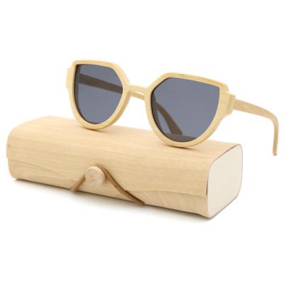 China Unisex CE ISO9001 Wood Polarized Image Shows Full Glass Women Sun Glasses Eco Sunglasses Fashion Bamboo Friendly Female Sunglasses for sale