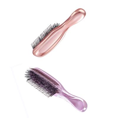 China Fashionable Custom Hot Women's Hot Comb Logo Label Massage Comb Brush Vendords Appearance Comb Brush Stimulate Hair Regrowth Product Purple Pink for sale