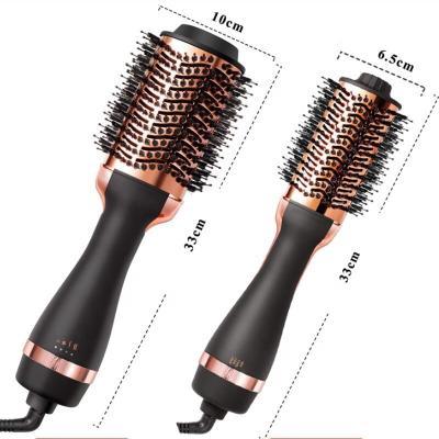 China One Step Salon Hair Dryer Ionic Private Label and Japanese Styler Volumizer Electric Comb Hair Dryer Brush for Ladies Gift Pink Black for sale