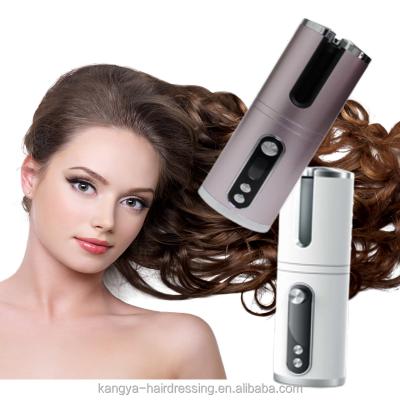 China Household Hotel Salon Manufacturer Product Private Label Traveling Hair Styling Portable Cordless Rechargeable Hair Iron Curler Beauty Automatic Curling Hair Care for sale