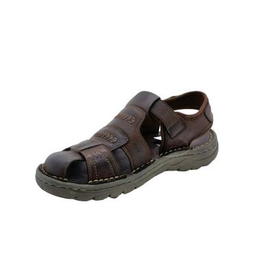 China Professional Manufacturer Cow Leather PU Sandal Anti-slippery Sandals For Men for sale