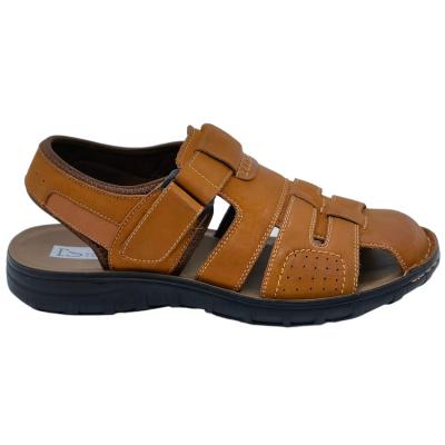 China Summer Men's Sandals Breathable Non-slip Comfortable Genuine Leather Men Anti-slippery Trim Leather Sandals for sale