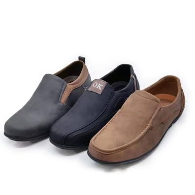 China Handmade Men's Casual Shoes Men's Moccasin Loafers Leather PU Flat Non-slip Shoes for sale