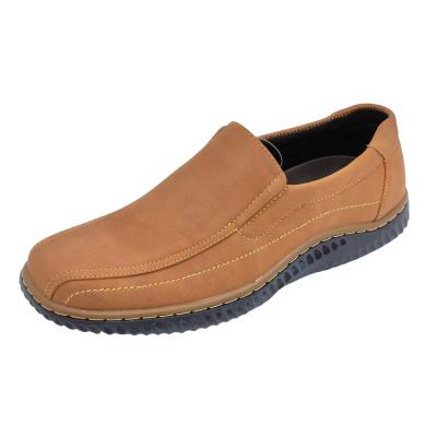 China Brown Cheap Fashionable Leather Men's Pu Leather Flat Stylish Shoes Casual Loafers for sale