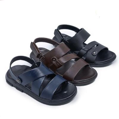 China New Fashionable High Quality Massage Boys' Leather Sandals for sale