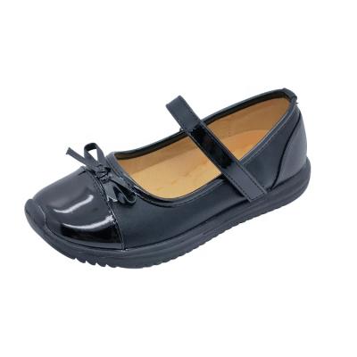 China Round Black Patent Dress Girls Kids Mary Jane Flats Comfortable Lightweight School Waterproof Shoes zu verkaufen