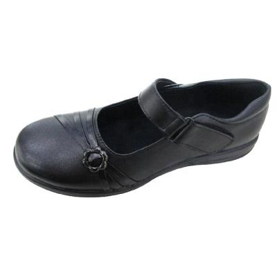 Cina Princess Uniform EVERGREEN Girls School Shoes Mary Jane With Classic Buckle Strap Kids Black School Shoes in vendita