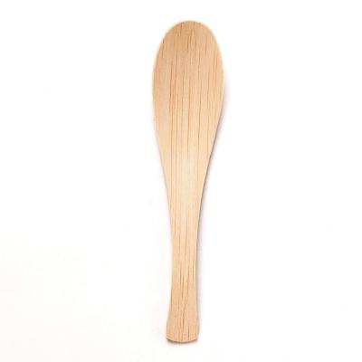 China Mini Baby Spoons Bamboo Ice Cream Mini Coffee Disposable Teaspoon Bamboo Spoon Eco-Friendly Eco Friendly for sale