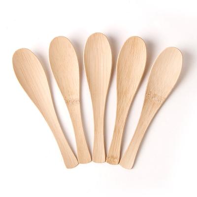 China Wholesale 100% Eco-Friendly Small Organic For Kids Natural Ice Cream Spice Spoon Salad Milk Cream One Time Cheap Bamboo Spoons for sale