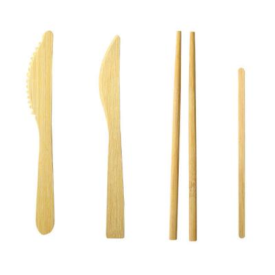 China OEM Natural Bamboo Chopsticks Set In High Quality Wooden Recyclable Mixing Bamboo Tray Ice Cream Stick Mini Spoon Catering Scoop Dishes for sale