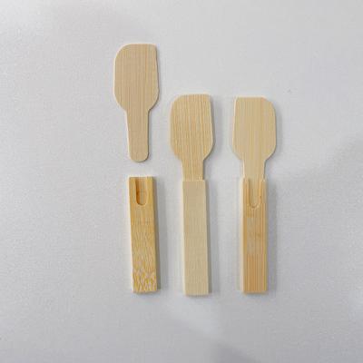 China Natural bamboo wholesale goods and environmentally friendly furniture can be recycled natural detachable bamboo ice cream small spoon for sale