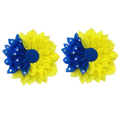 China Trendy Ukrainian Flag Garland Garland Yellow And Blue Sunflower Ukraine for sale