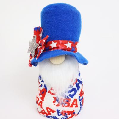 China Fashionable Faceless Doll American National Day Star Pentagon Leprechaun Ornament Lace Up Rudolph Gnome Festival Dwarf Standing Decoration Gifts Toys for sale