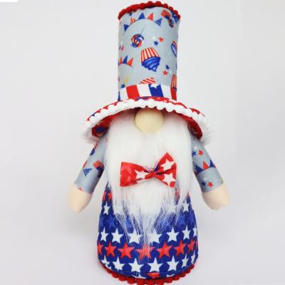 China Fashionable American Patriotic Dwarf Plush Independence Day Decoration Dwarf Toy for sale