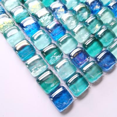 China Wholesale 3d modern small glass square tile mixed mosaic for sale