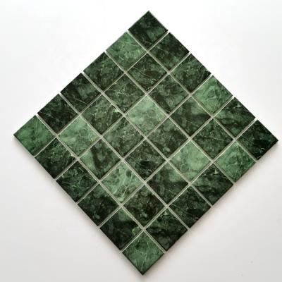 China China Modern Luxury Decorative Green Ceramic Tile Mosaics Walls for sale