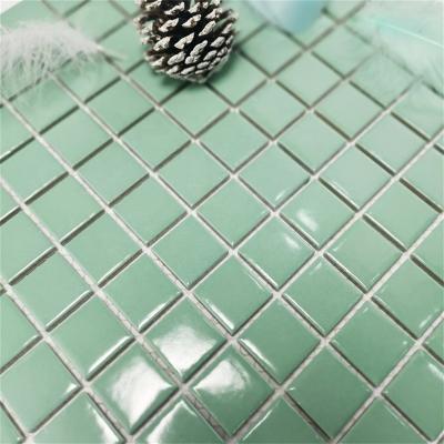 China Small Kitchen Modern Traditional Square Shape Glass Mosaic for sale