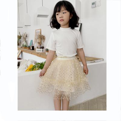 China Hot Selling Boutique Kids Girl Sleeveless Shirts Baby Short White Top Children Shirts Summer Anti-pilling Simple Shirt for sale