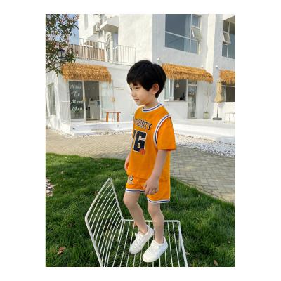 China High Quality Customized Casual Colors Stylish 100% Cotton Summer Short Sleeve Boys 2 Piece Set for sale