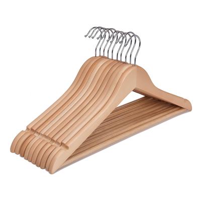 China CLASSIC manufacturing boutique wood hangers for fabrics, custom hanger with logo for sale