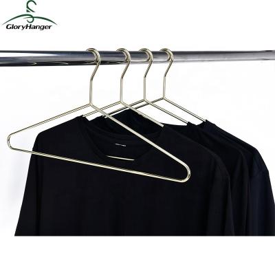 China Good Quality Anti-Slip Bulk Thick Cheap Metal Hangers With Gold Coating for sale