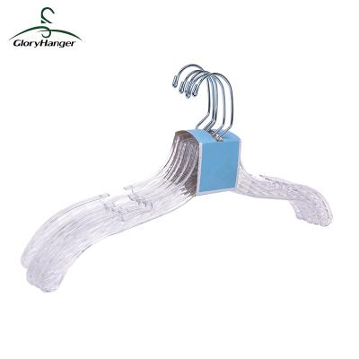 China Multi-Functional Swivel Anti-Slip Shirts Hook Saving Clear Plastic Clothes Hanger for sale