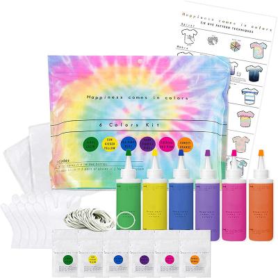 China Drawing Writing 6-Color Children's Tie Dye Set Adult DIY Dye School Student Toys For Children Tie Dye Kit for sale