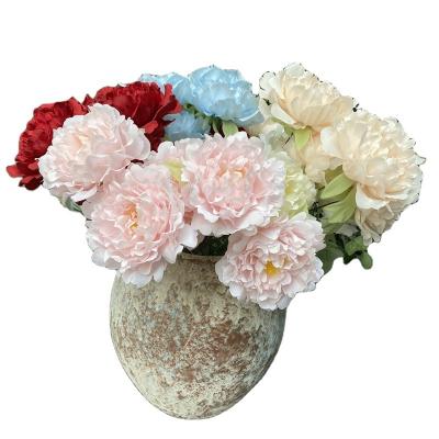 China Artificial Flower Wedding Decoration Mother's Day Gift Hydrangea Carnation Artificial Flower Silk Ball for sale