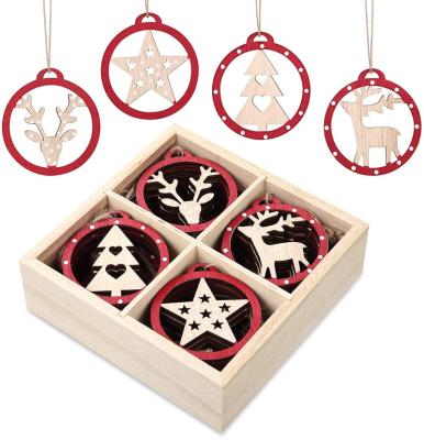 China Antlers 24 Key Christmas Tree Deer Reindeer Star Pendants With 18 Stickers Christmas Tree Decorated Christmas To Decorate for sale