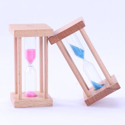 China Wholesale Custom Hourglass Minimalist Wooden Cube 1 Empty Eggs 3 5 Minute Timer Sand for sale