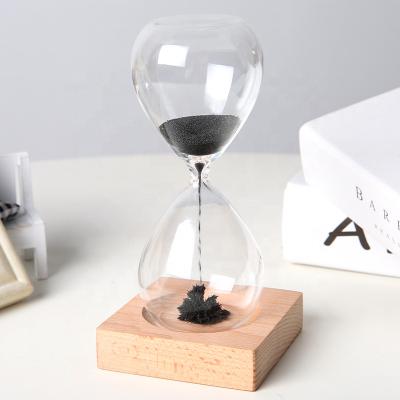 China Europe Wooden Magnetic Sand Timer Hourglass Sand Timer for sale