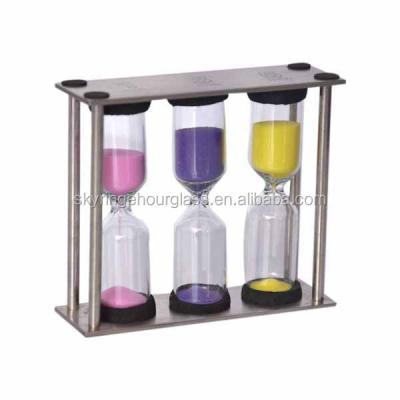 China For timing 3 in 1 metal tea sand timer with customized logo for sale