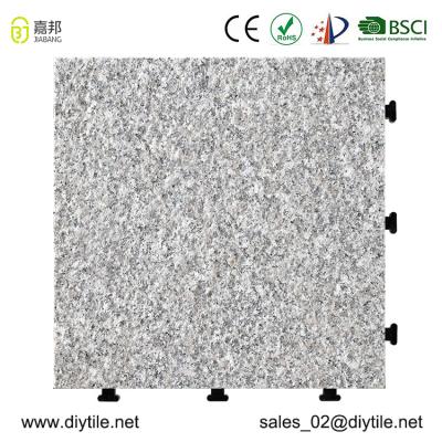 China CE Certificate Factory Price DIY Interlocking Removable Granite Stone Tile Garden Flooring For Outdoor 30X30X3CM for sale