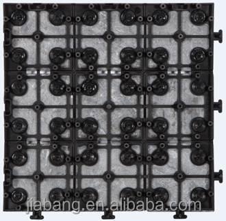 China Non Slip 30x30cm Outdoor Waterproof Terazzo Interlocking Plastic Deck Tile Stone For Garden for sale