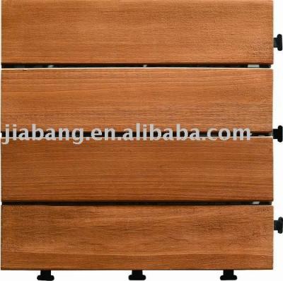 China Exterior Exterior Cork Flooring Fir 30x30cm Interlocking Wood Tile for sale