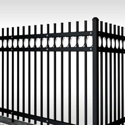 China Easily Assembled Used Wrought Iron Fence Panels Galvanized Steel Fence Zinc Fence Gate For Sale zu verkaufen