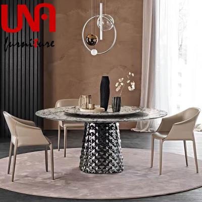 China Modern Modern Dining Table With Stainless Steel Legs Customize Europe Style Hotel Marble Top Dining Table Sets for sale