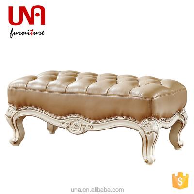 China Soft Italian Antique Home Used Ottoman Pouf Stools Genuine Leather Sofa Foot Rest Ottoman for sale