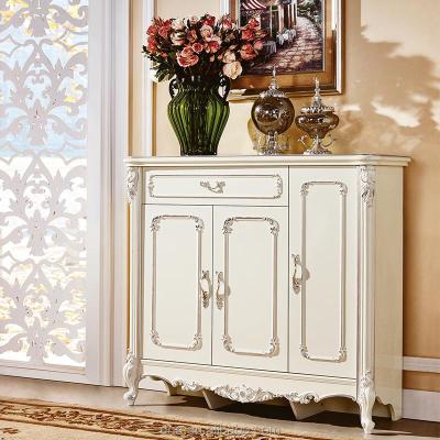 China EUROPEAN Home Used Furniture Shoe Storage Cabinet Solid Wood Made Box Luxury Entryway Cabinet for sale