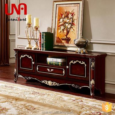 China Simple solid wood design TV stand cabinet living room TV sideboard display cabinet fancy high quality EUROPEAN stand for sale