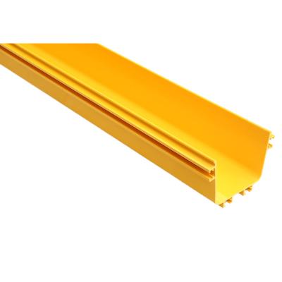 China PVC Customize 600mm Cable Trunking ABS Yellow Plastic PVC Inside Netwrk Cabinet Supplier Optical Fiber Tray for sale