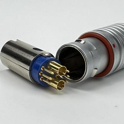 China Electrical 2 Coaxial Push Pull Cable Connectors 4 Pin For Military Communications for sale