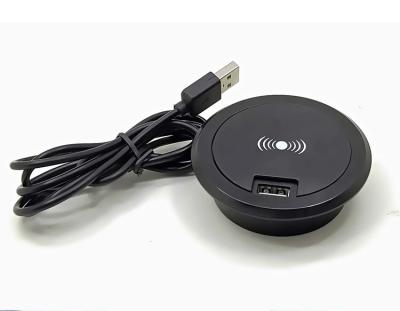 China Wholesale Built-in Desktop 10w Inline Fast Wireless Charger for sale