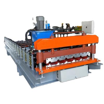 China Building Material Stores Trapezoid Roof Panel Roll Forming Machine for sale